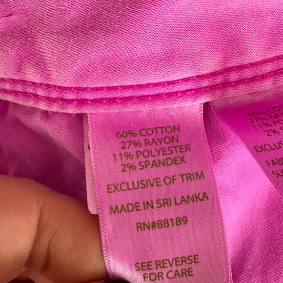Lilly Pulitzer Bright Barbie Pink Worth Skinny Jeans Size 4 Super Soft Denim - Picture 9 of 10